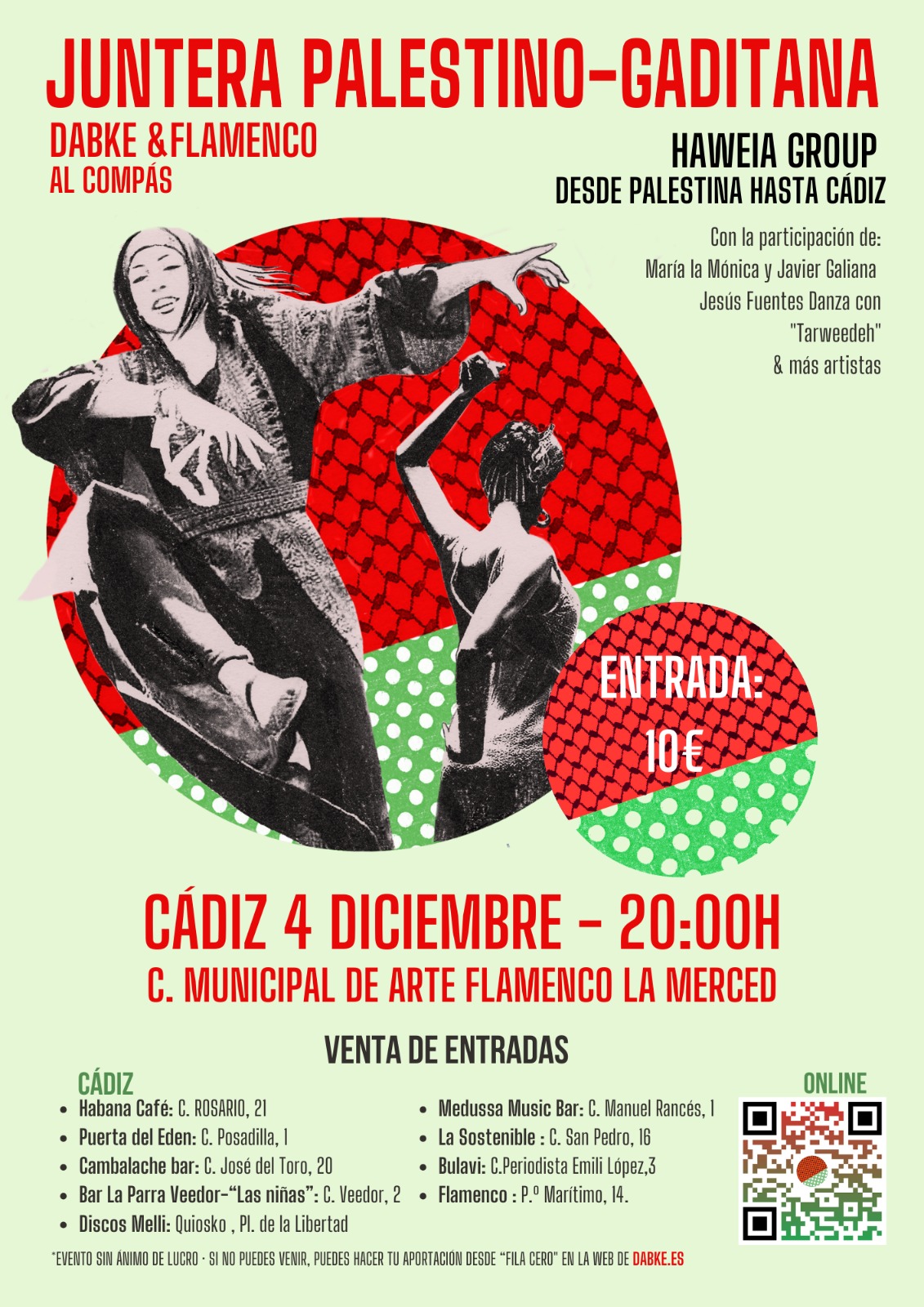 Cartel Dabke y Flamenco Cádiz