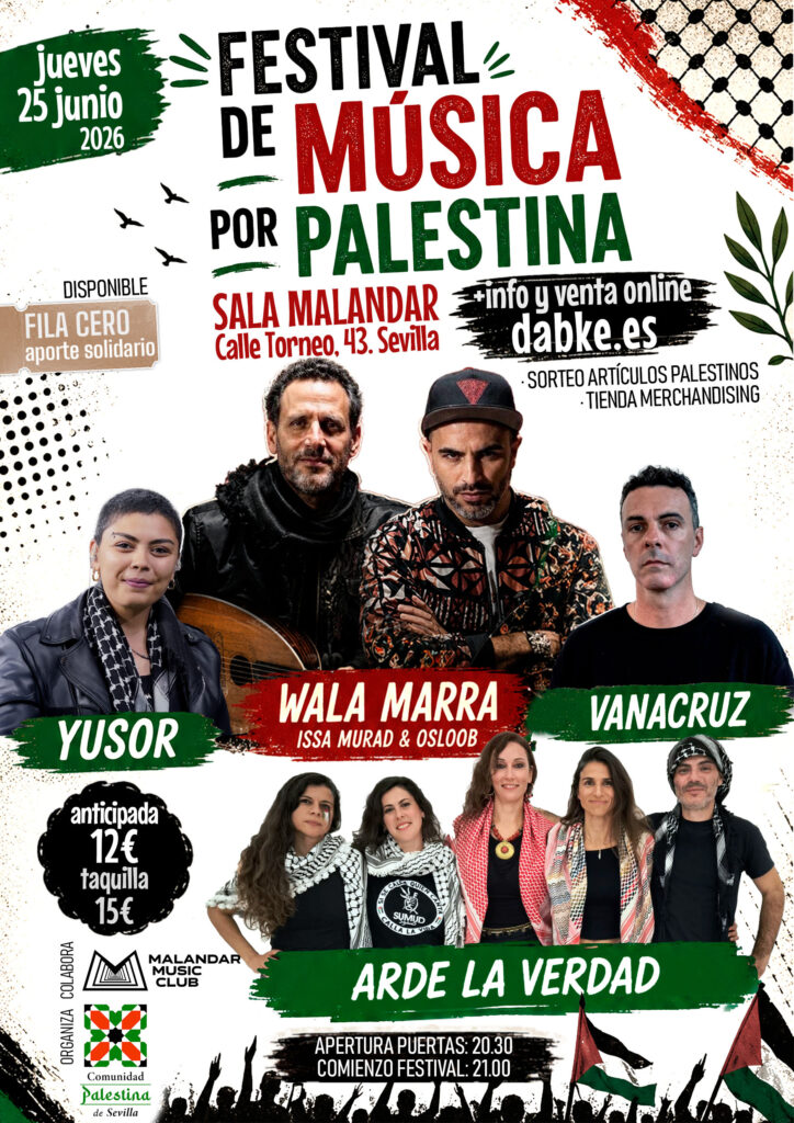 FESTIVAL DE MÚSICA POR PALESTINA - Sevilla Junio 2026