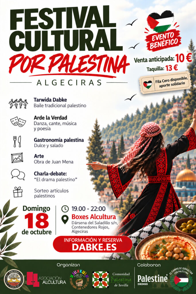 FESTIVAL CULTURAL POR PALESTINA – ALGECIRAS - Domingo, 18 octubre 2026