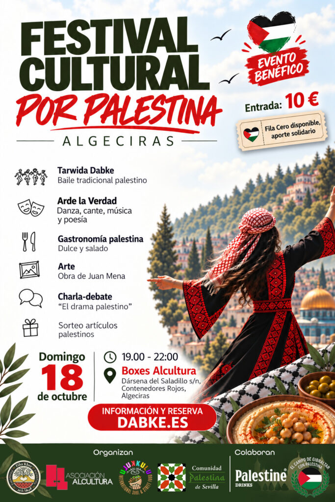 FESTIVAL CULTURAL POR PALESTINA – ALGECIRAS - Domingo, 18 octubre 2026