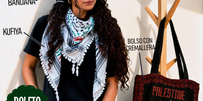 Sortearemos un pack compuesto por artículos hechos en Palestina: un bolso, una kufiya y una bandana, así como una bandera palestina y chapas. Todo valorado en más de 75 €. El sorteo se realizará en el propio festival. En caso de no estar presente en el momento de decir el nombre del afortunado/a, pasaríamos al siguiente.
